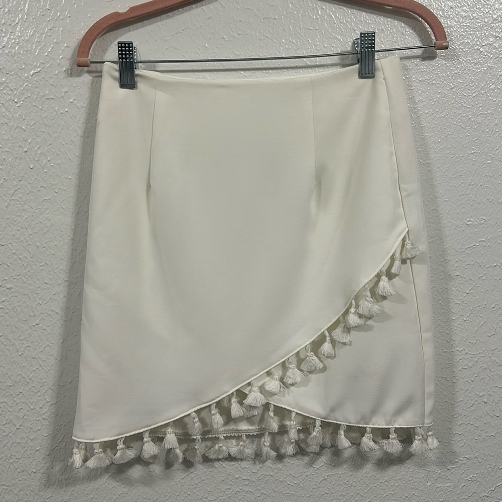 White tassel skirt